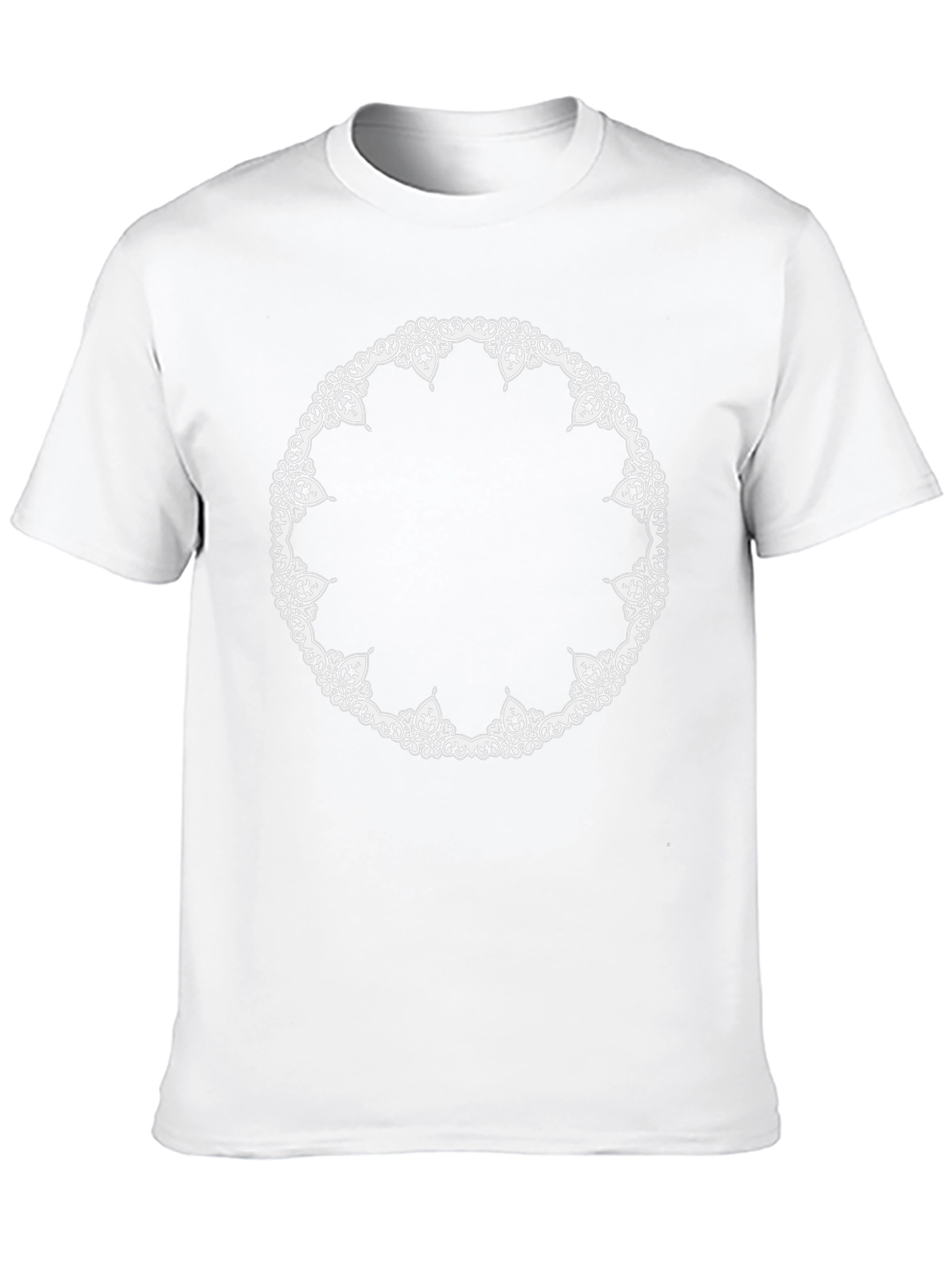Black T-Shirt with Ornate Circle Design