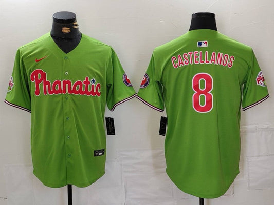 Men's Philadelphia Phillies Nick Castellanos #8 Green Limited Player Jerseys