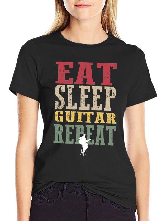 Eat Sleep Guitar Repeat Graphic Tee