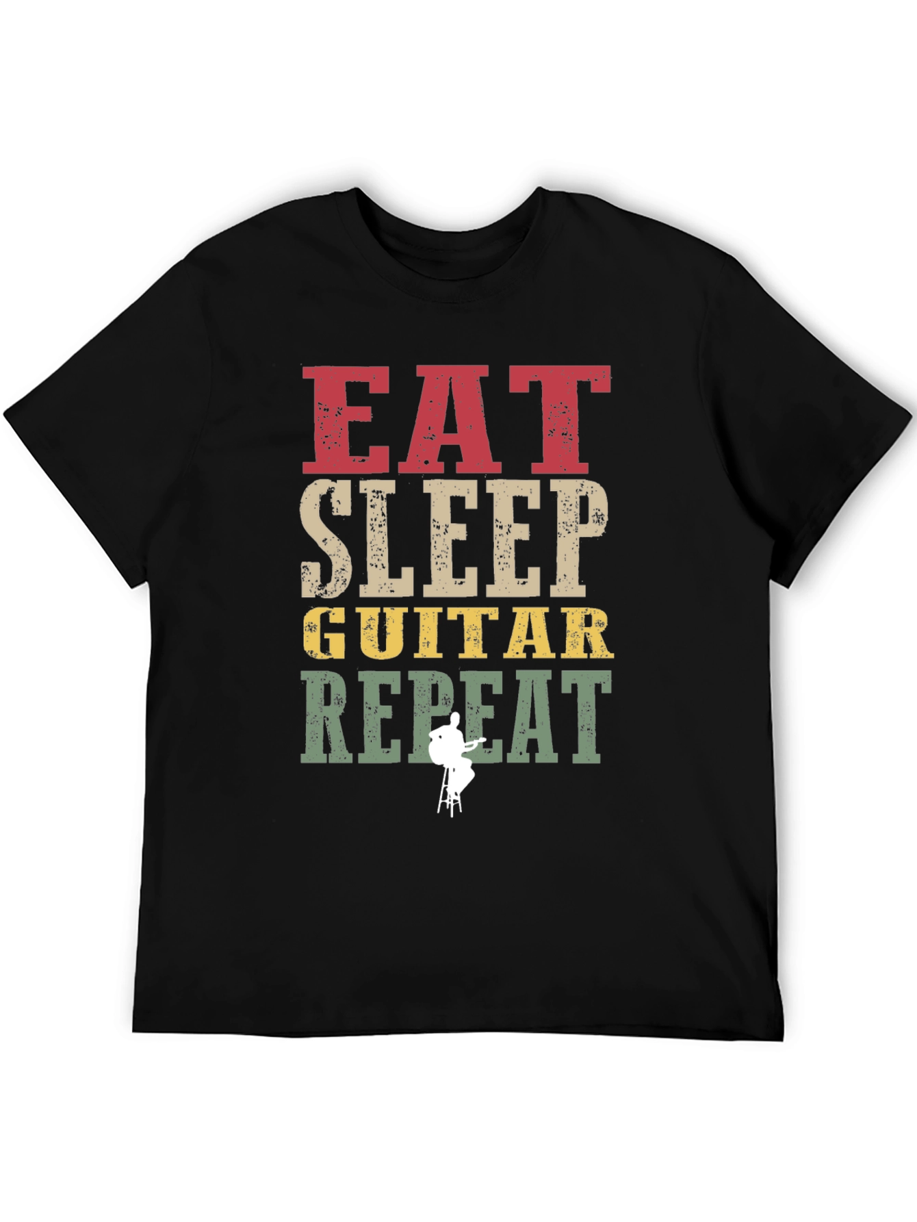 Eat Sleep Guitar Repeat Graphic Tee