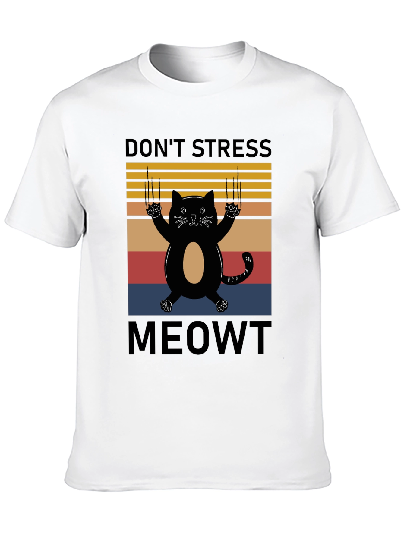 Dont Stress Meowt T-Shirt - Funny Cat Graphic Tee