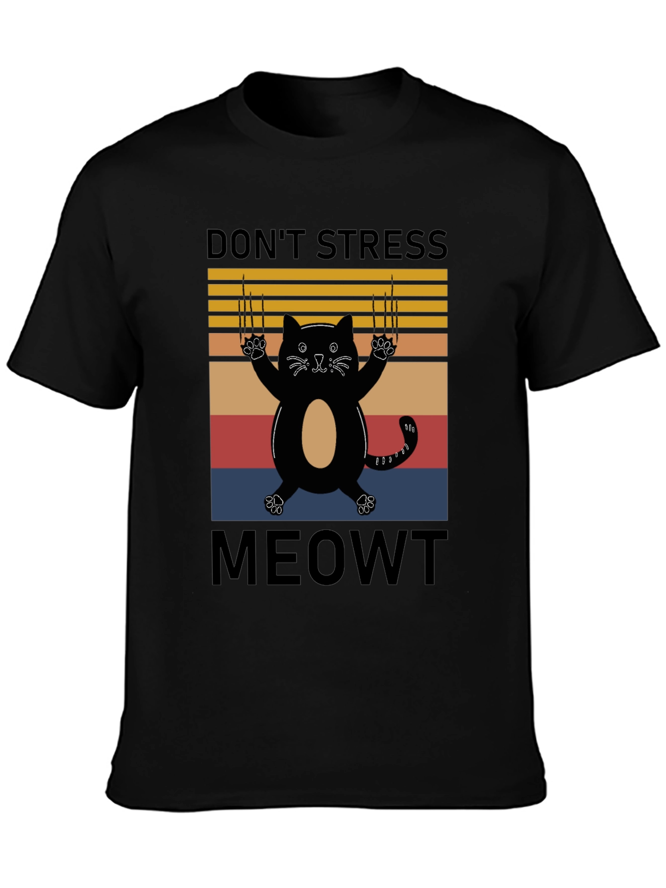Dont Stress Meowt T-Shirt - Funny Cat Graphic Tee