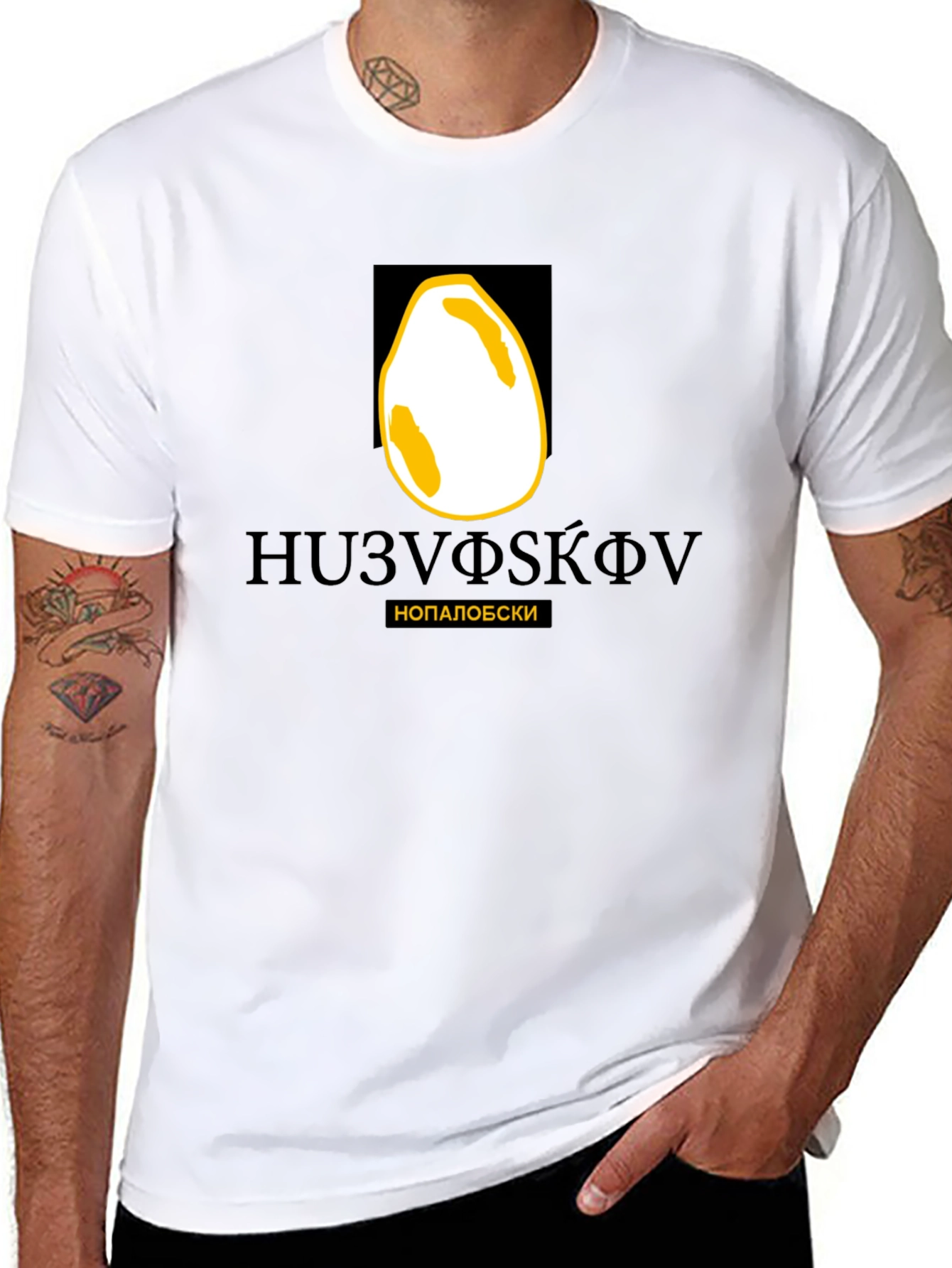 Novelty Egg Graphic Black T-Shirt