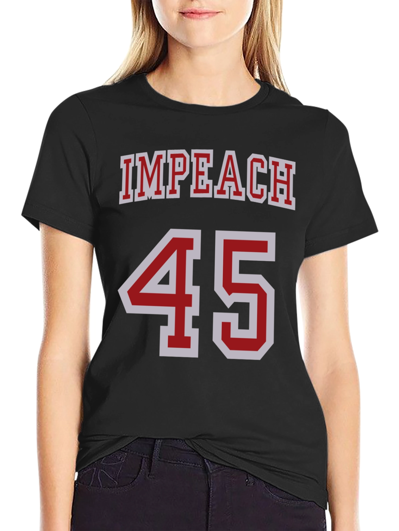 Impeach 45 Graphic Tee - Black T-Shirt