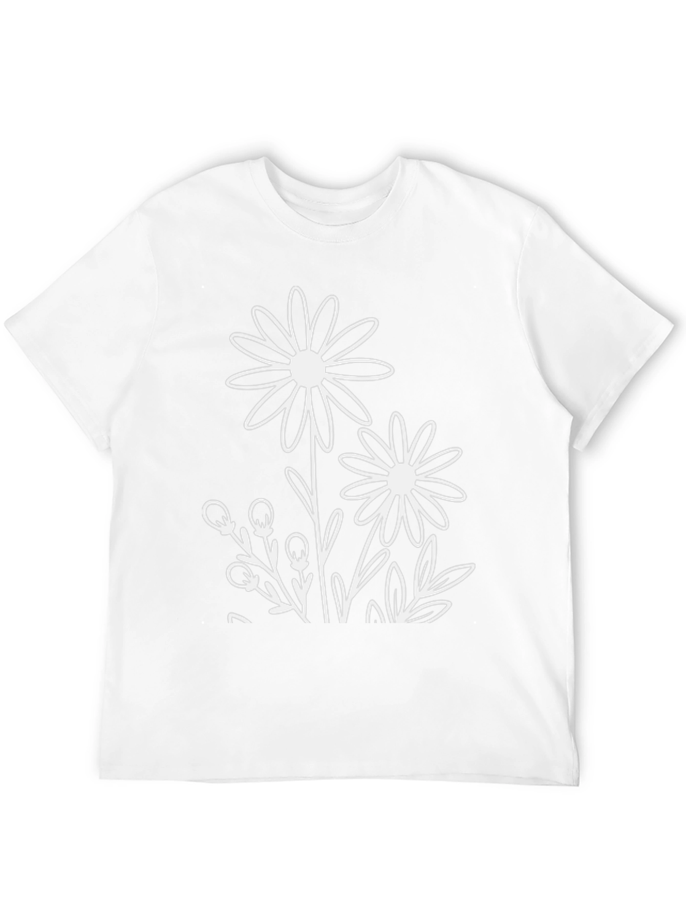 Floral Graphic T-Shirt - Casual Black Tee