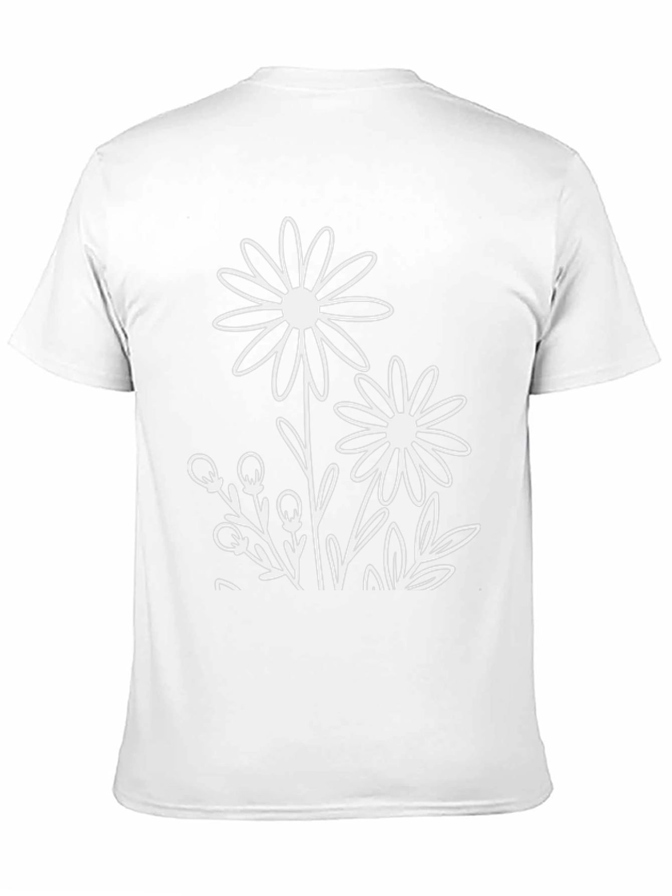 Floral Graphic T-Shirt - Casual Black Tee