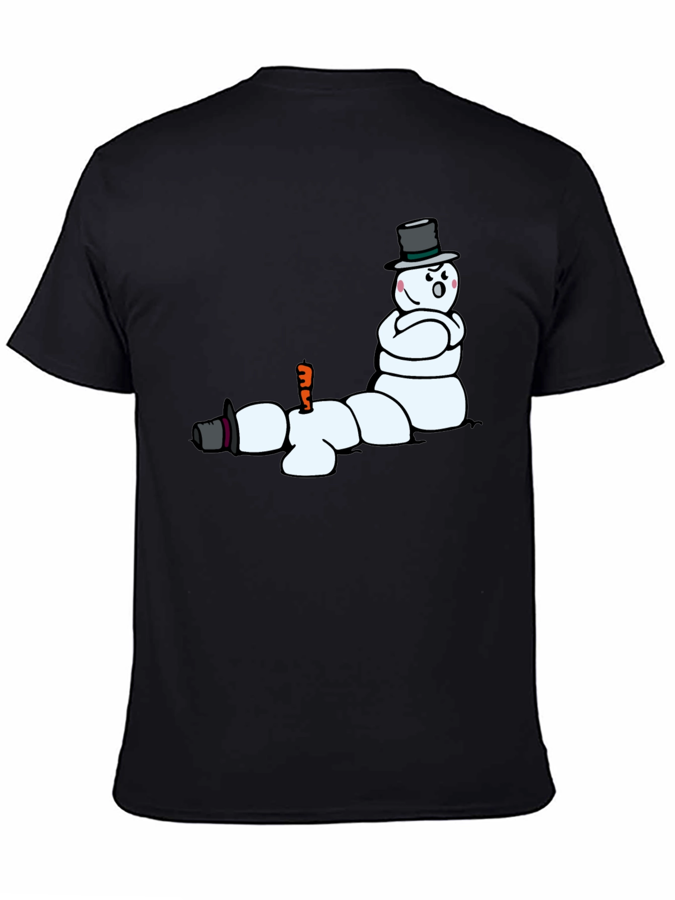 Funny Melting Snowman Graphic T-Shirt