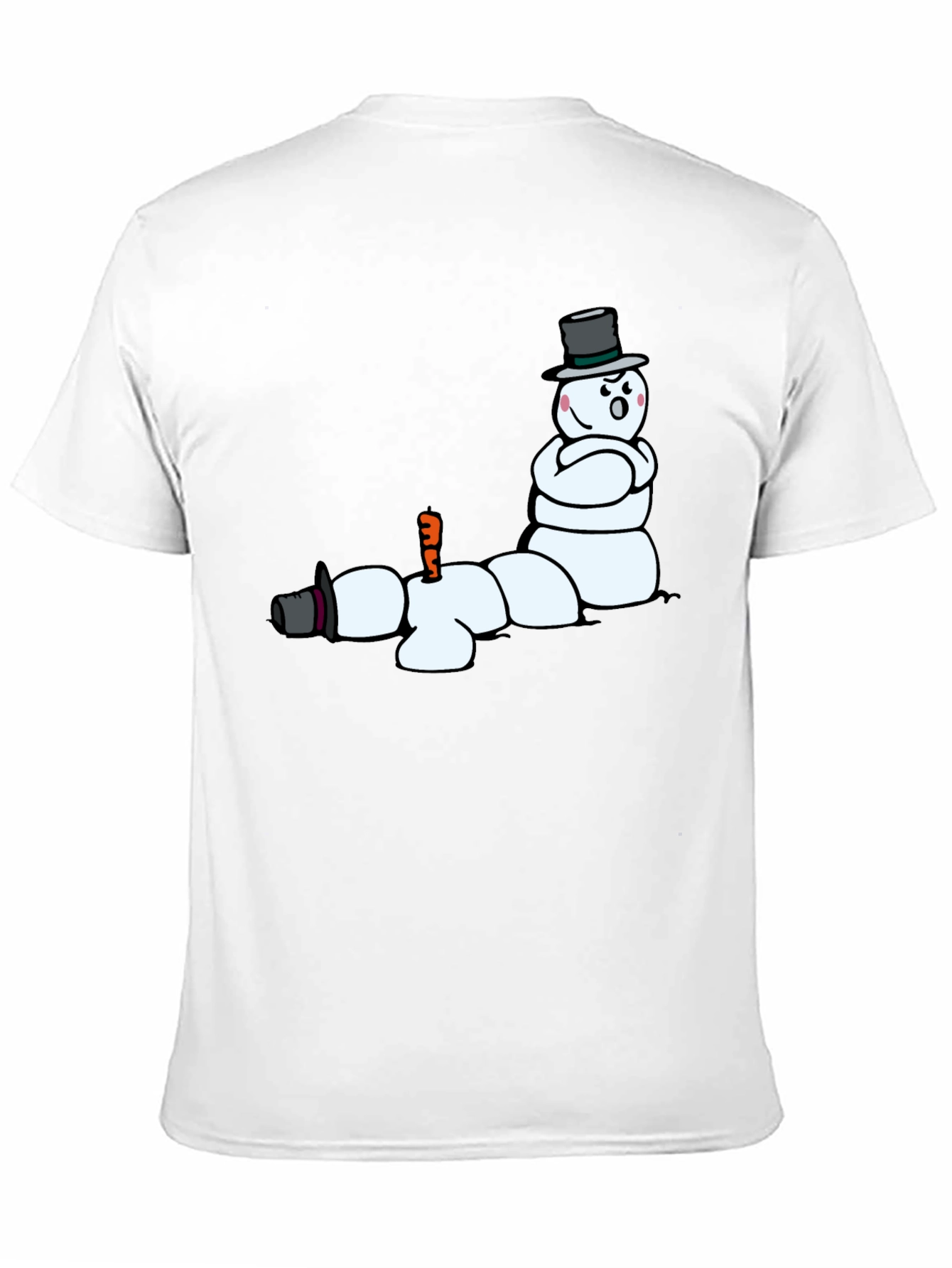Funny Melting Snowman Graphic T-Shirt