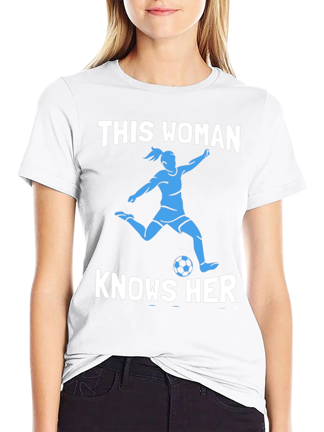 Soccer Woman Graphic Tee - Knows Her Stuff!
