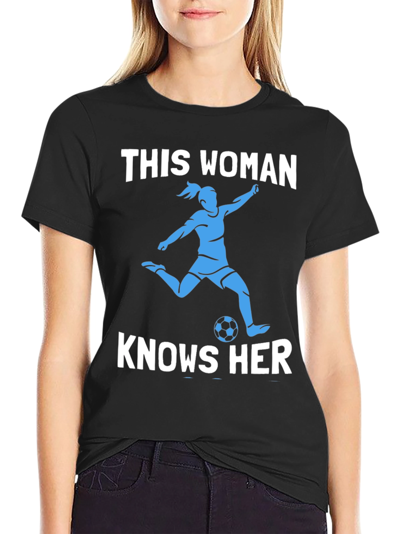 Soccer Woman Graphic Tee - Knows Her Stuff!
