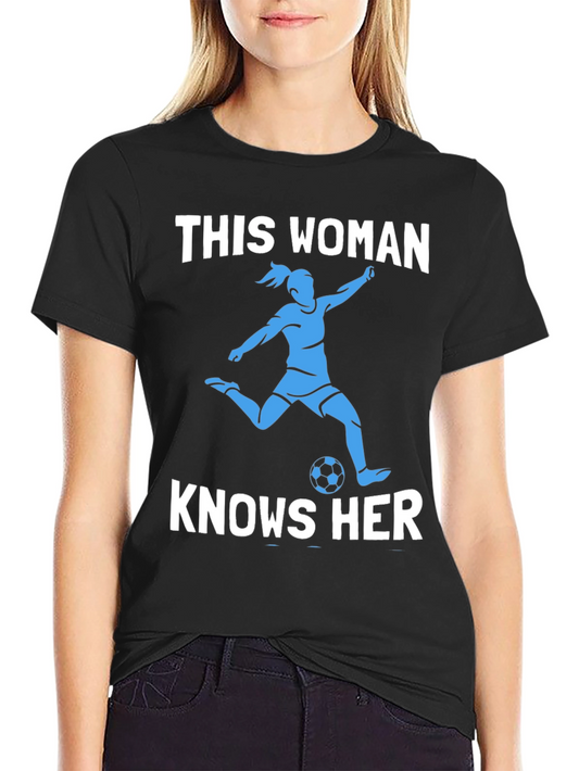 Soccer Woman Graphic Tee - Knows Her Stuff!