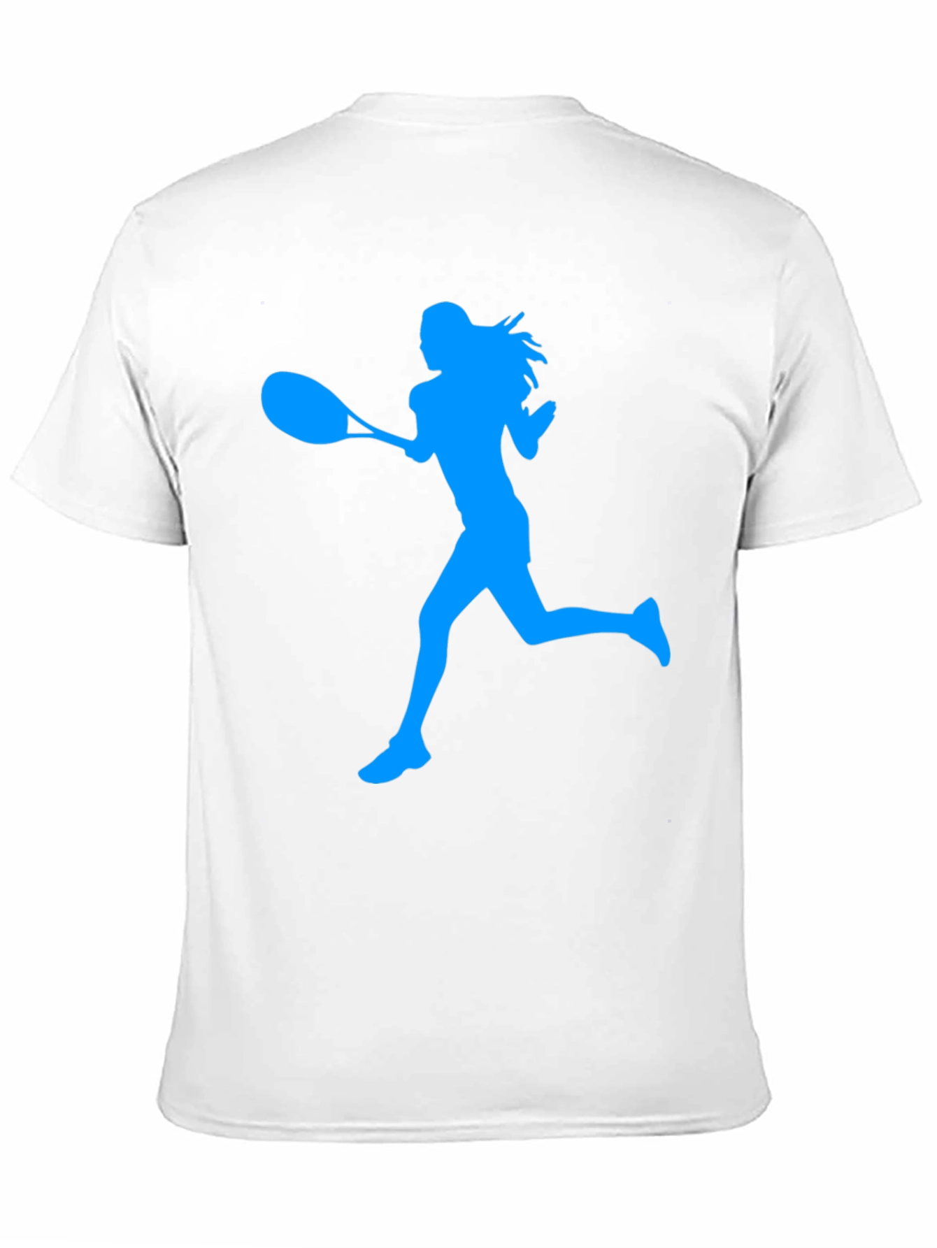 Tennis Player Silhouette Graphic Tee - Black