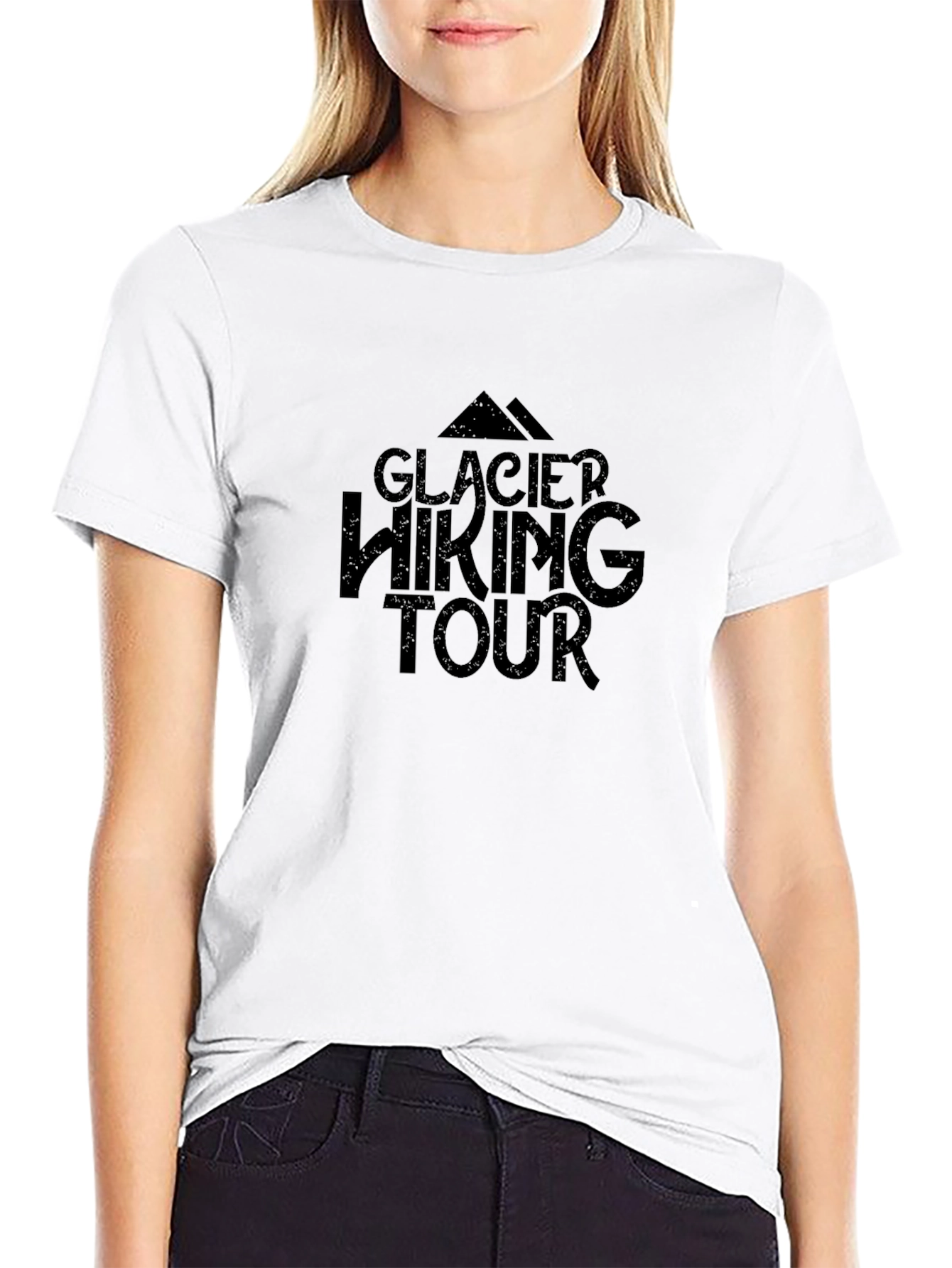 Glacier Hiking Tour Graphic Tee - Black