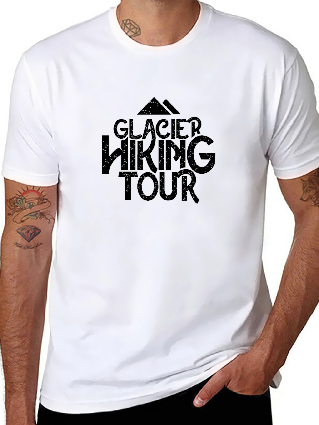 Glacier Hiking Tour Graphic Tee - Black