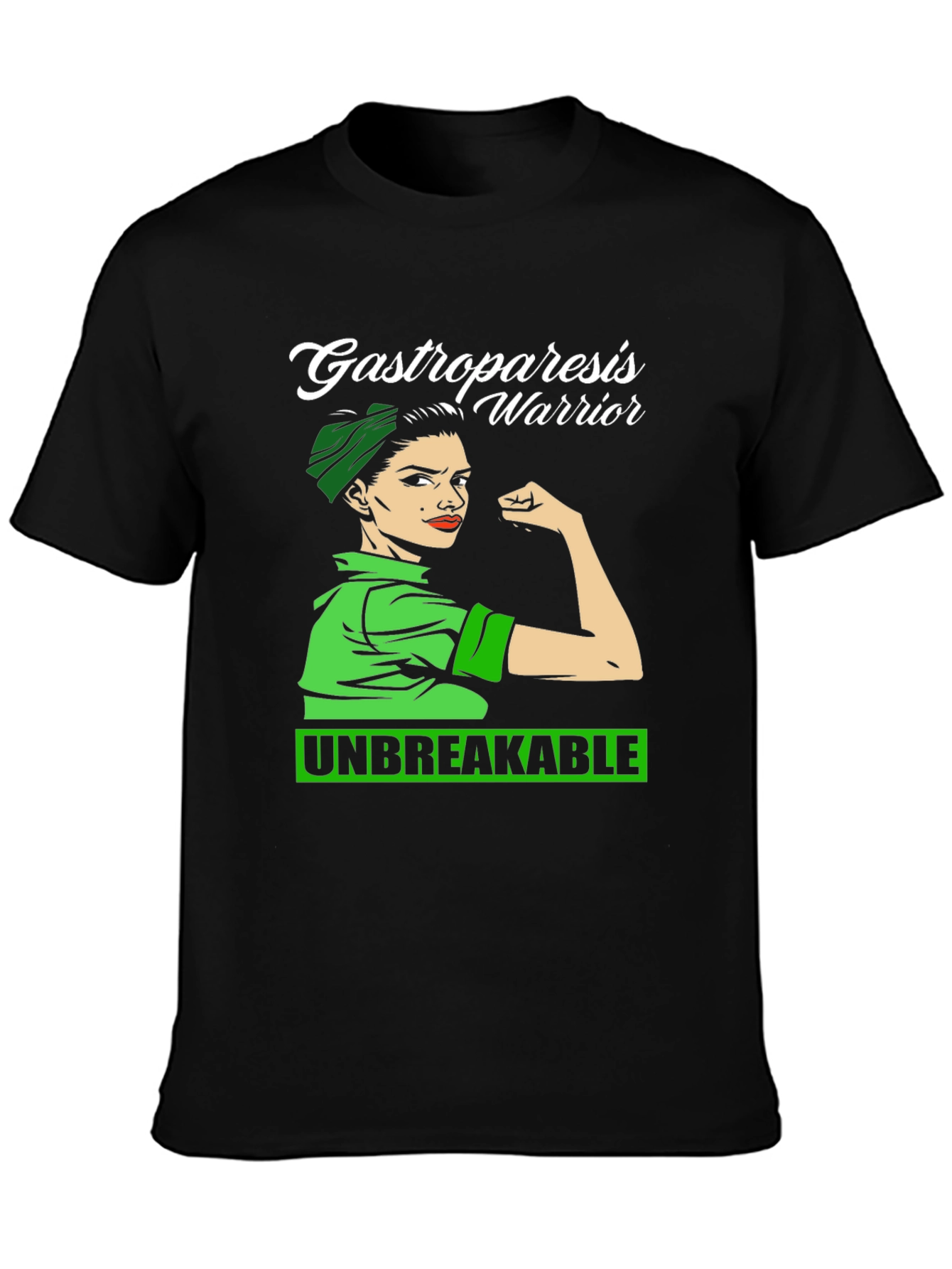 Gastroparesis Warrior Black T-Shirt