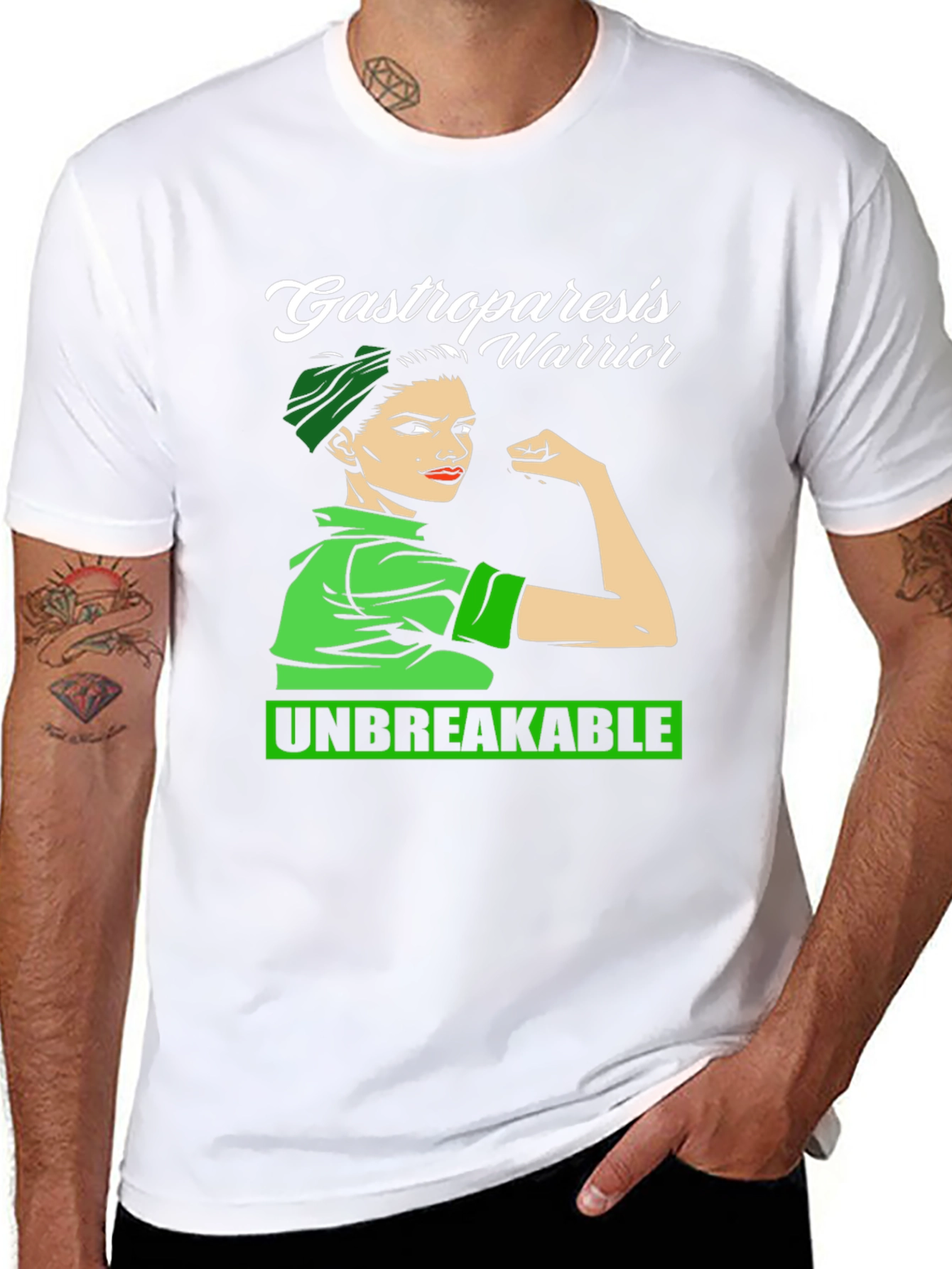 Gastroparesis Warrior Black T-Shirt