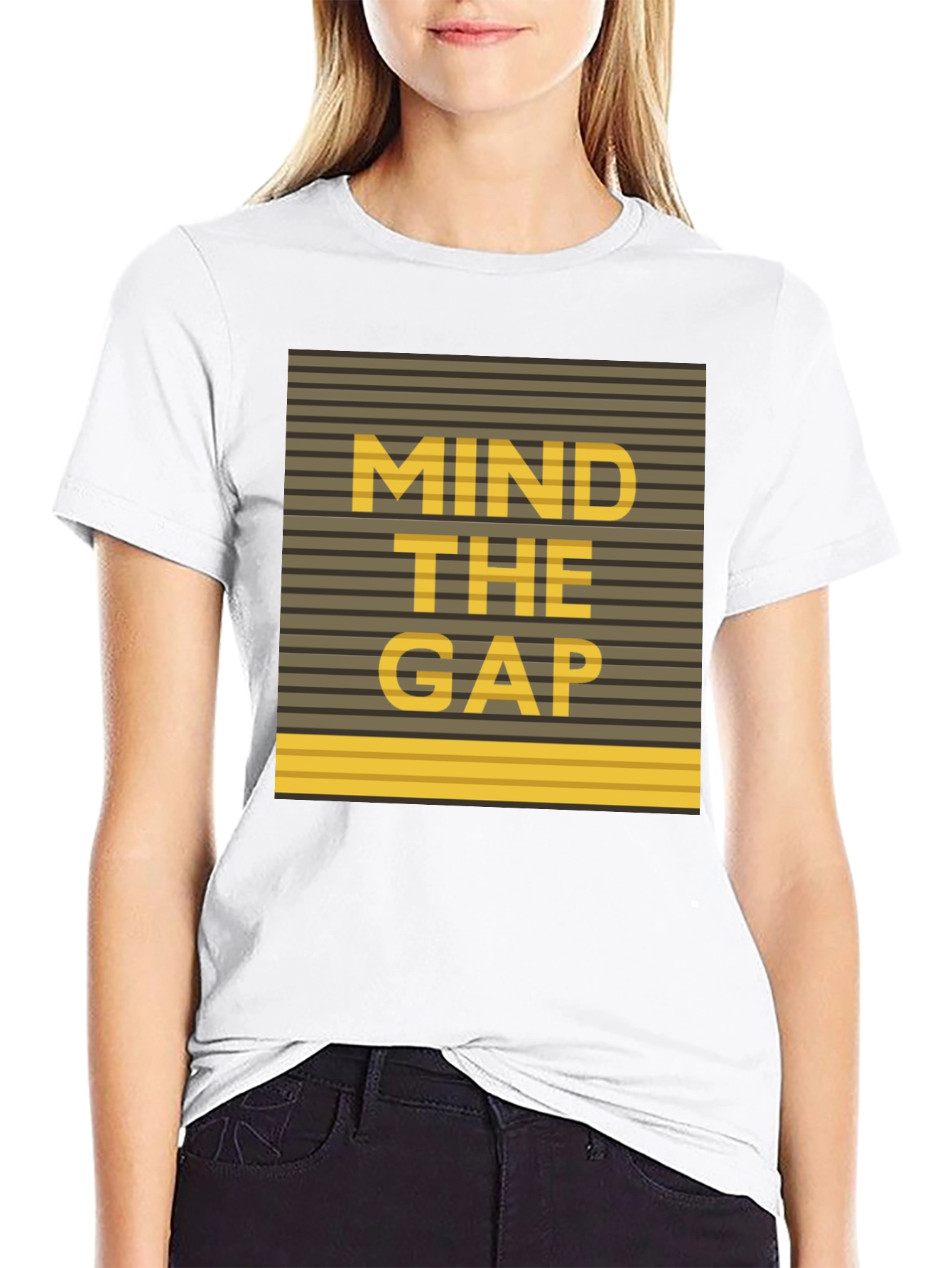 Mind The Gap Graphic Tee - Black