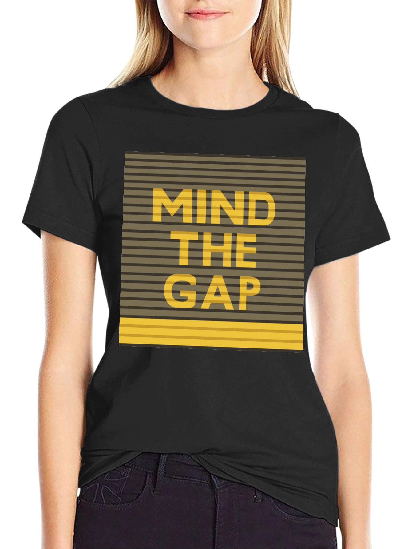 Mind The Gap Graphic Tee - Black