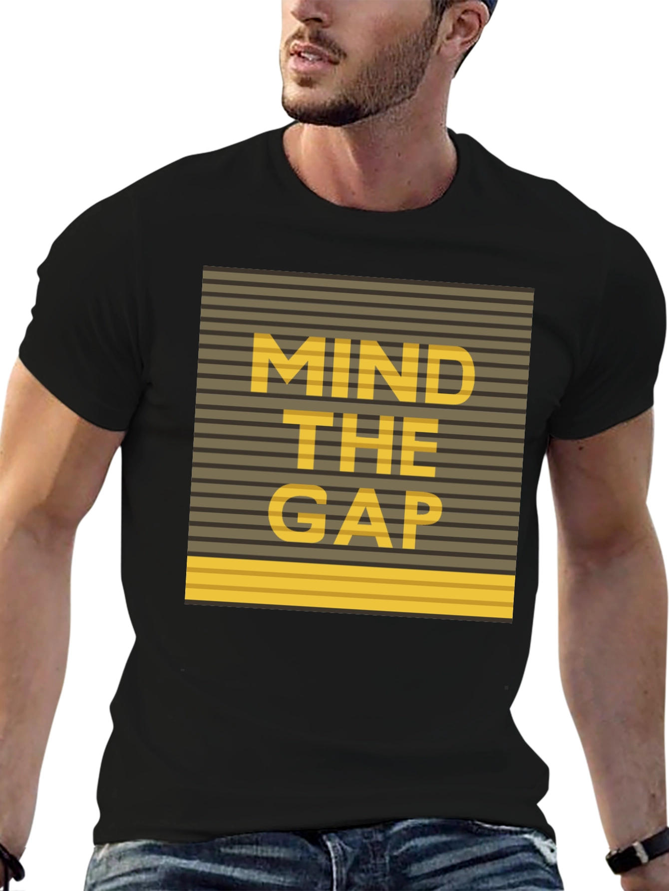 Mind The Gap Graphic Tee - Black