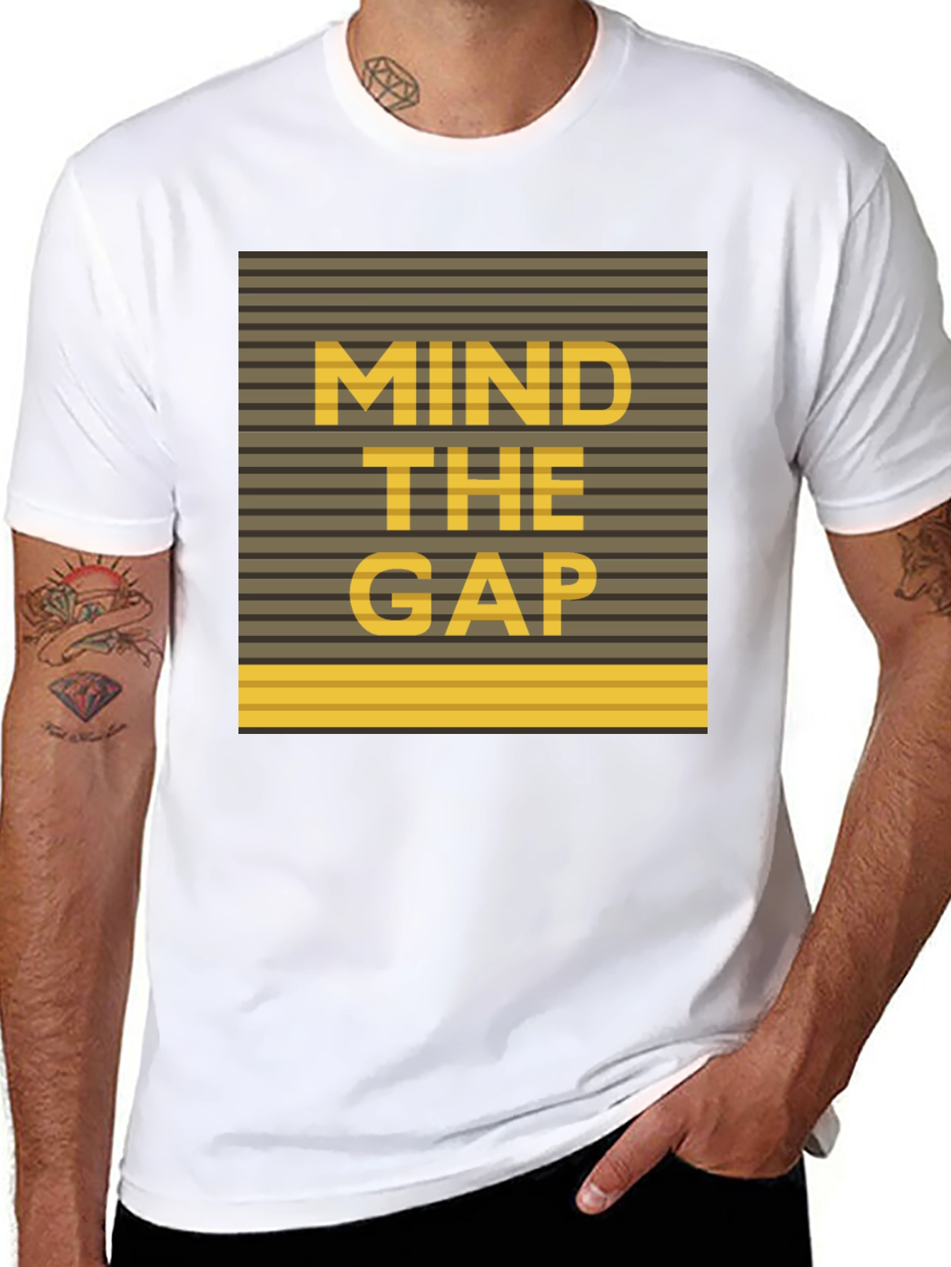 Mind The Gap Graphic Tee - Black