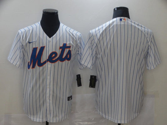 Men's New York Mets White Home Replica Blank Jerseys