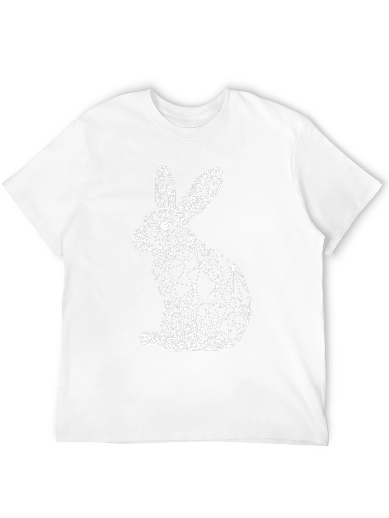 Geometric Rabbit Graphic Tee - Modern Easter Style