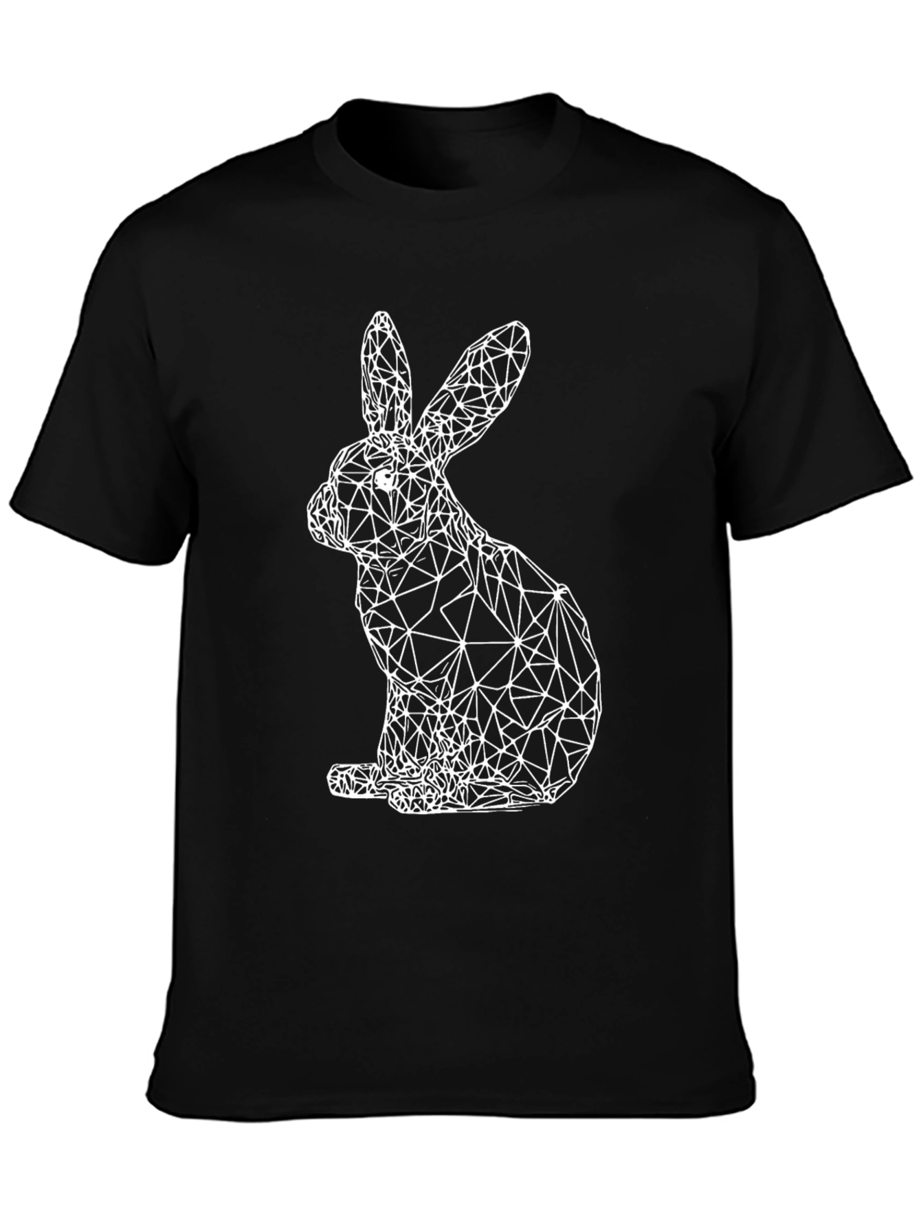 Geometric Rabbit Graphic Tee - Modern Easter Style