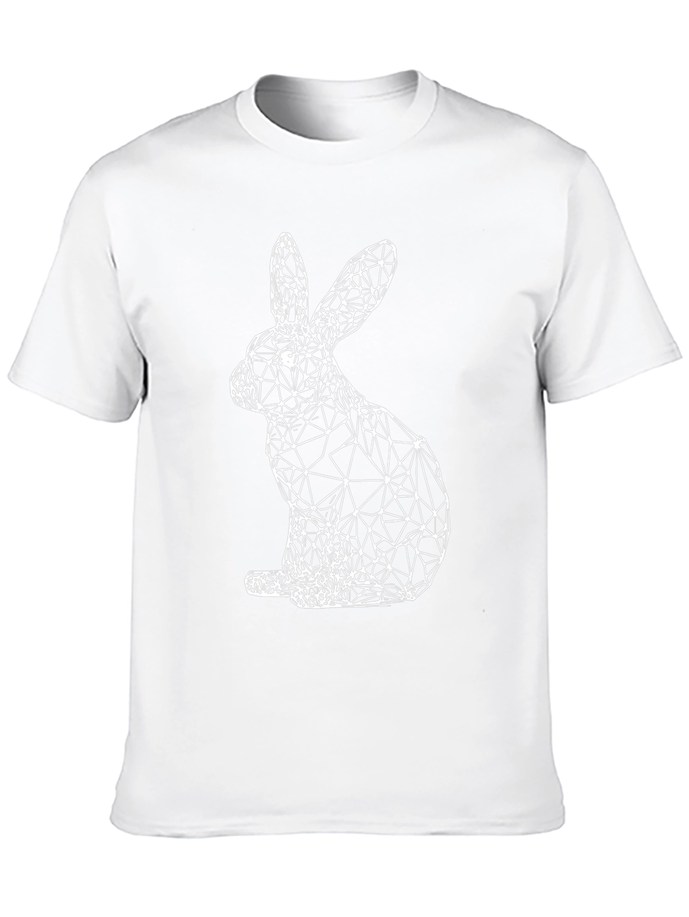 Geometric Rabbit Graphic Tee - Modern Easter Style