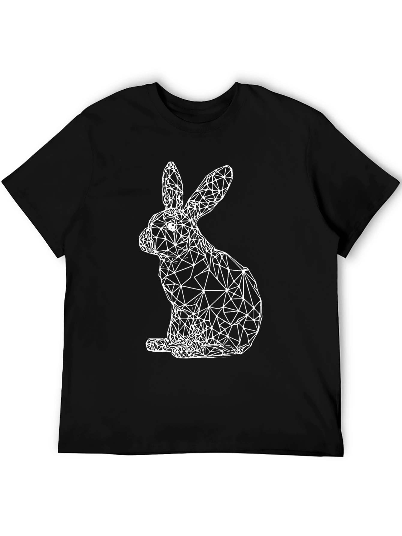 Geometric Rabbit Graphic Tee - Modern Easter Style