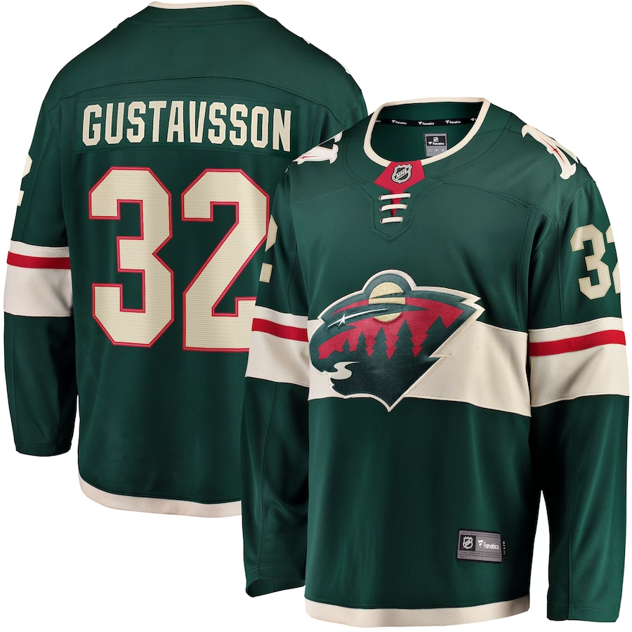 Men's Minnesota Wild Filip Gustavsson #32 Green Home Breakaway Player Jerseys