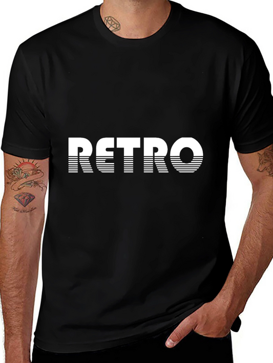 Retro Graphic Tee - Black Casual T-Shirt