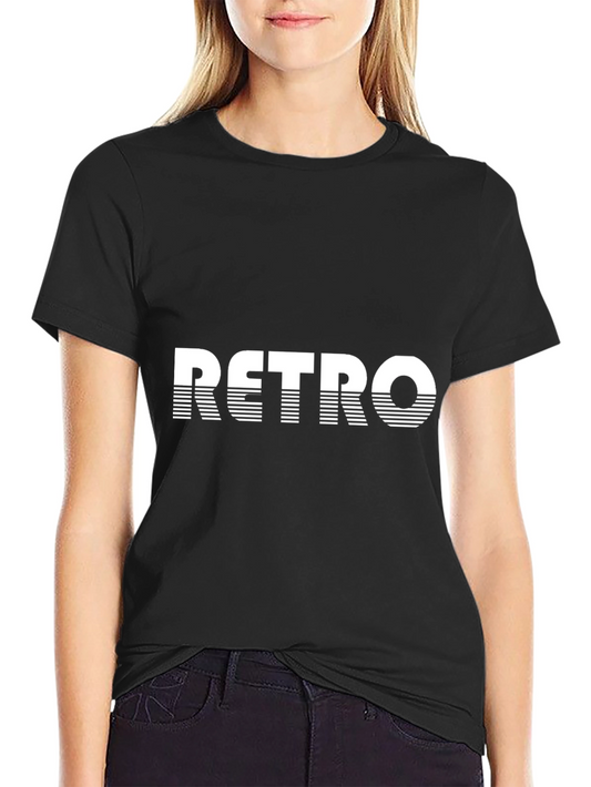 Retro Graphic Tee - Black Casual T-Shirt
