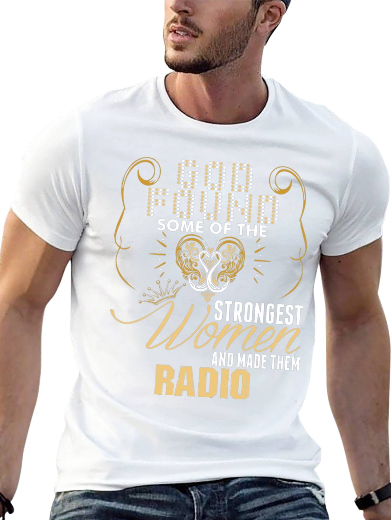God Found Strongest Women Radio Black T-Shirt