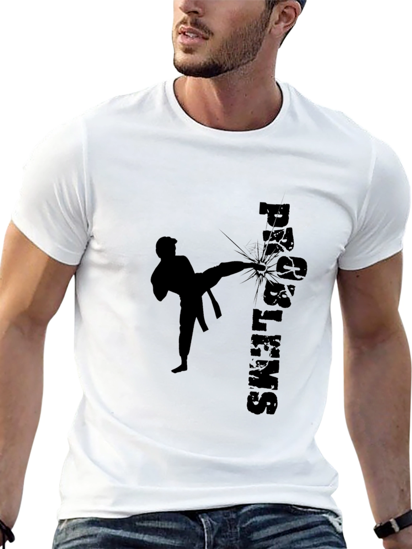 Martial Arts Kick Black T-Shirt