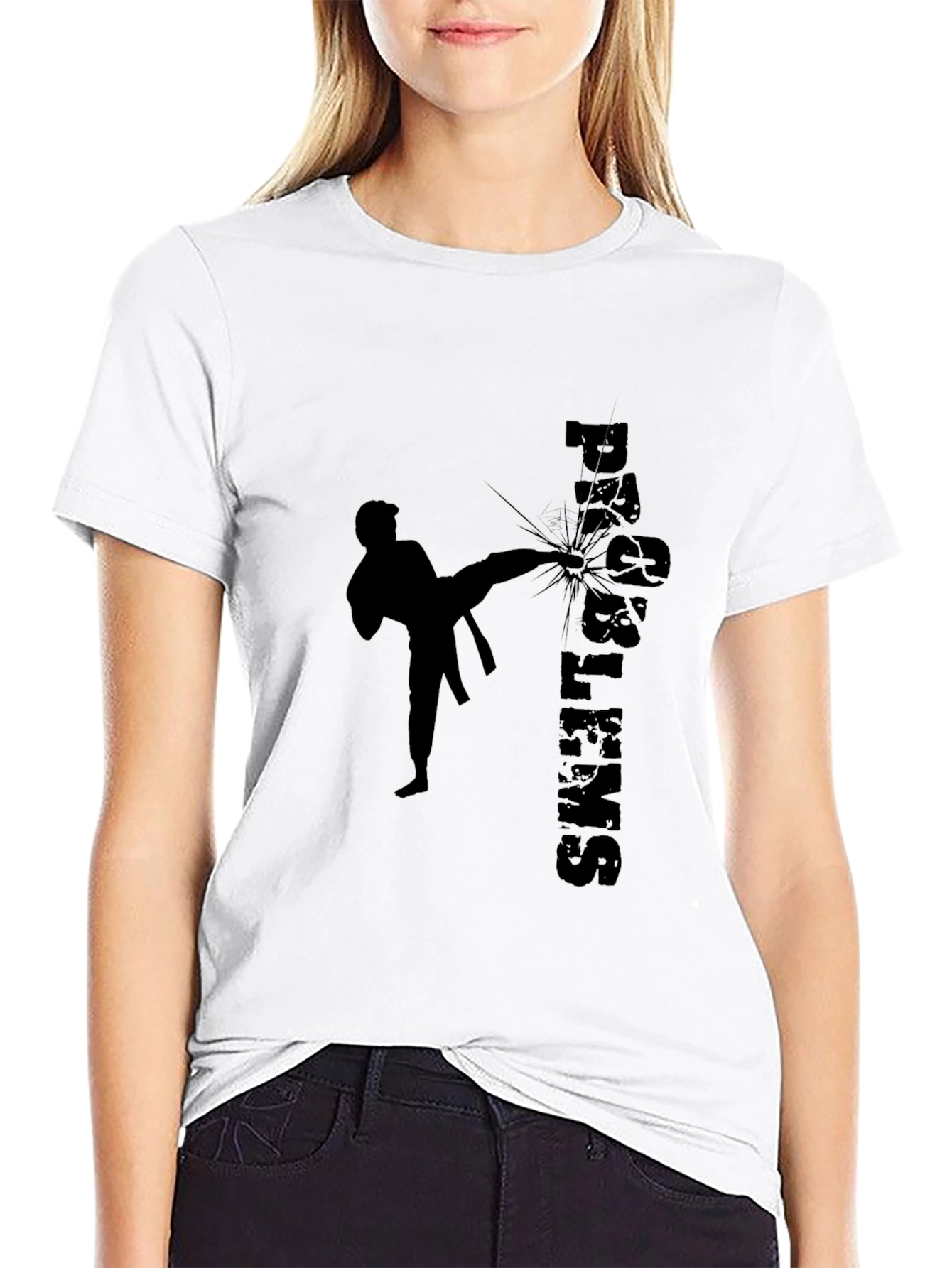 Martial Arts Kick Black T-Shirt
