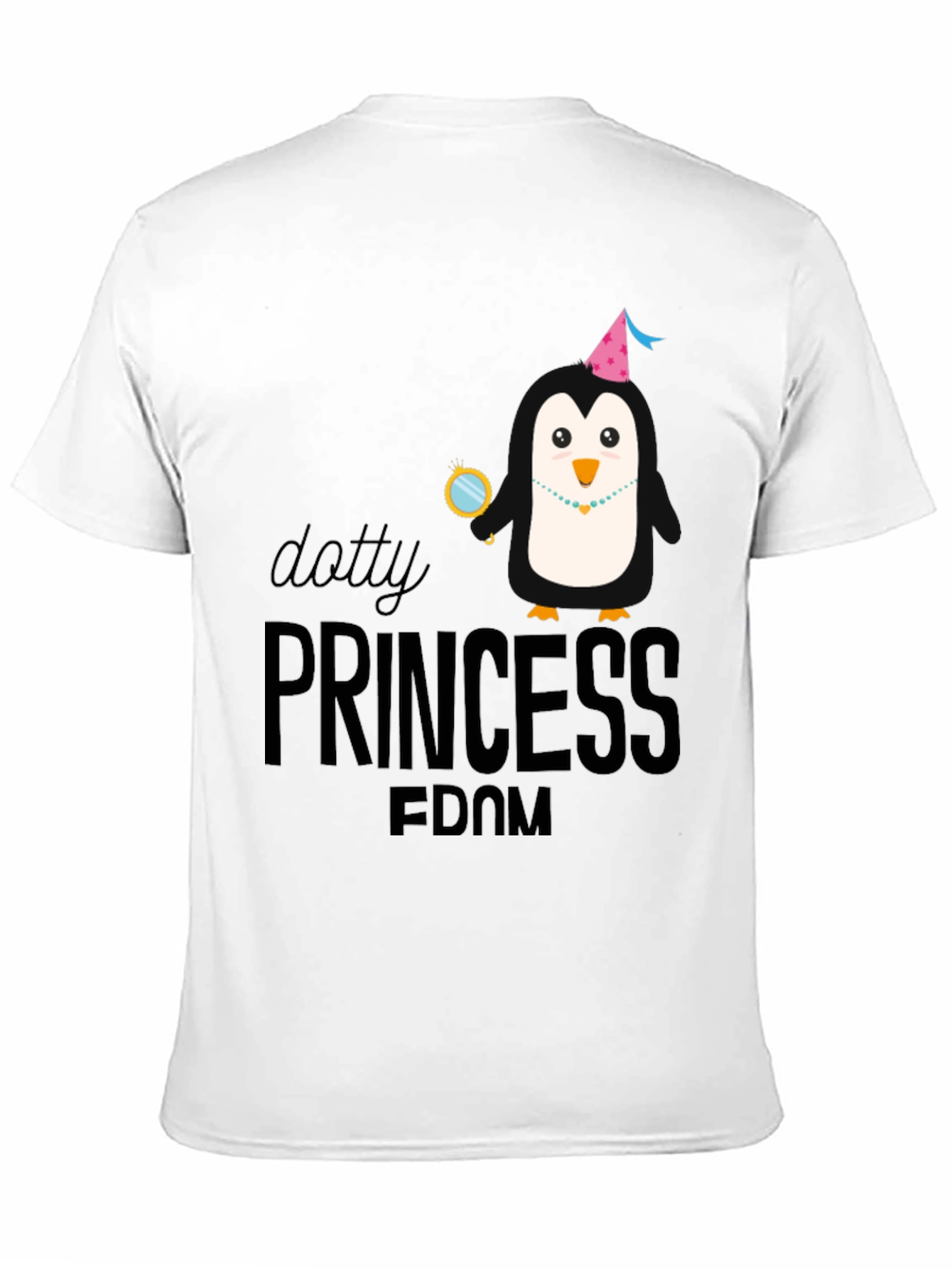 Dotty Princess Penguin T-Shirt - Black