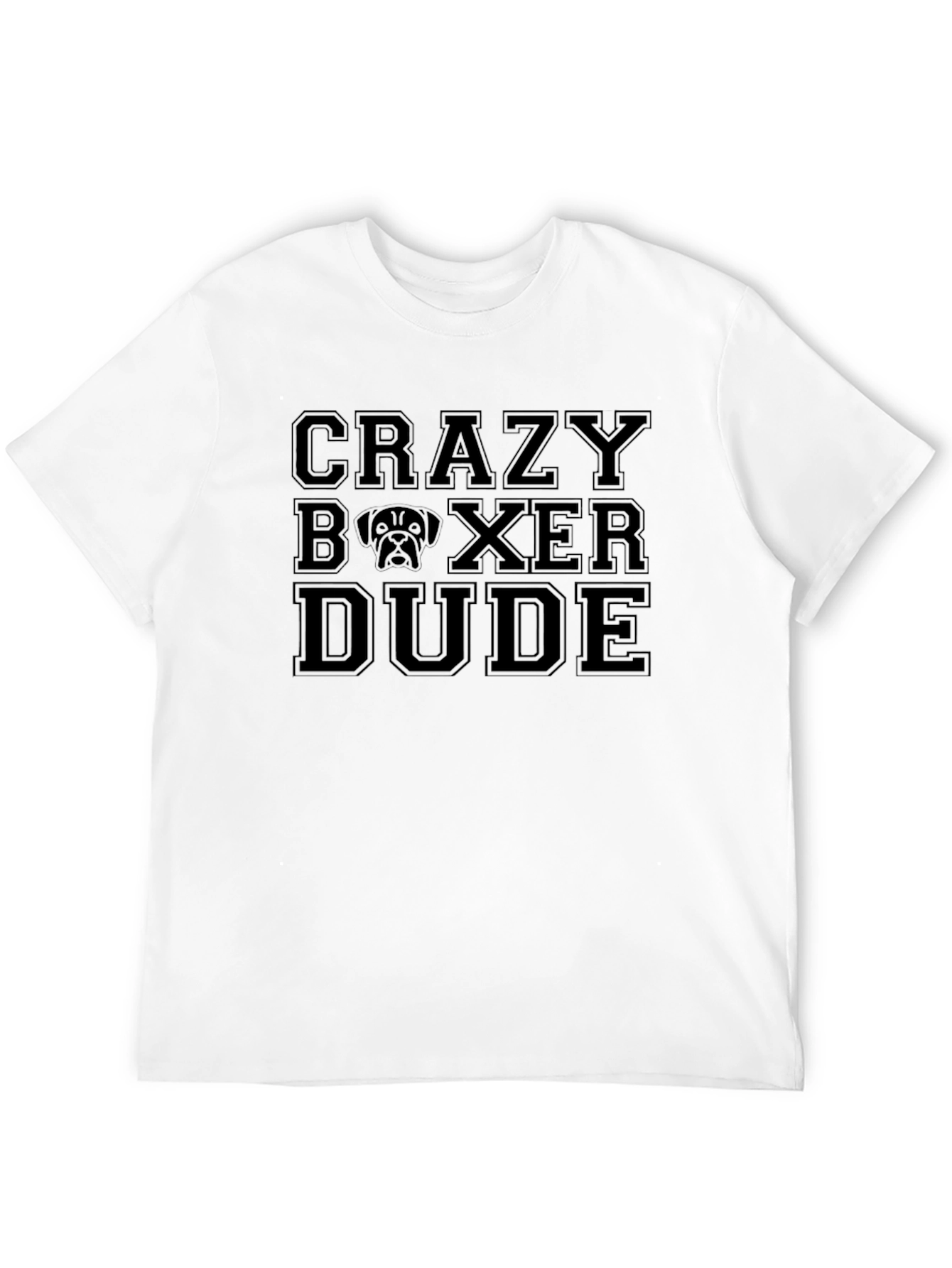 Crazy Boxer Dude Black T-Shirt