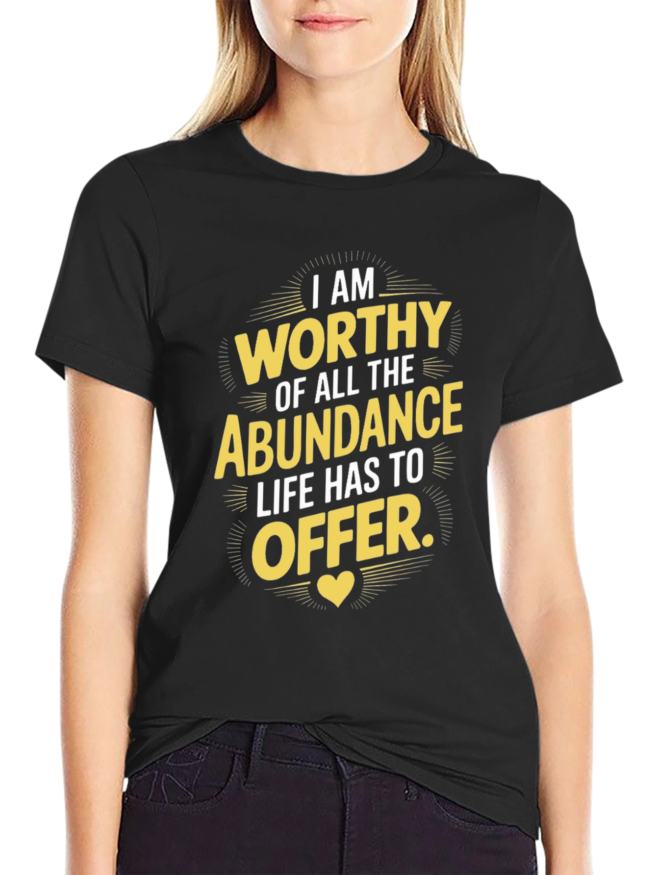 Worthy Abundance T-Shirt - Motivational Graphic Tee