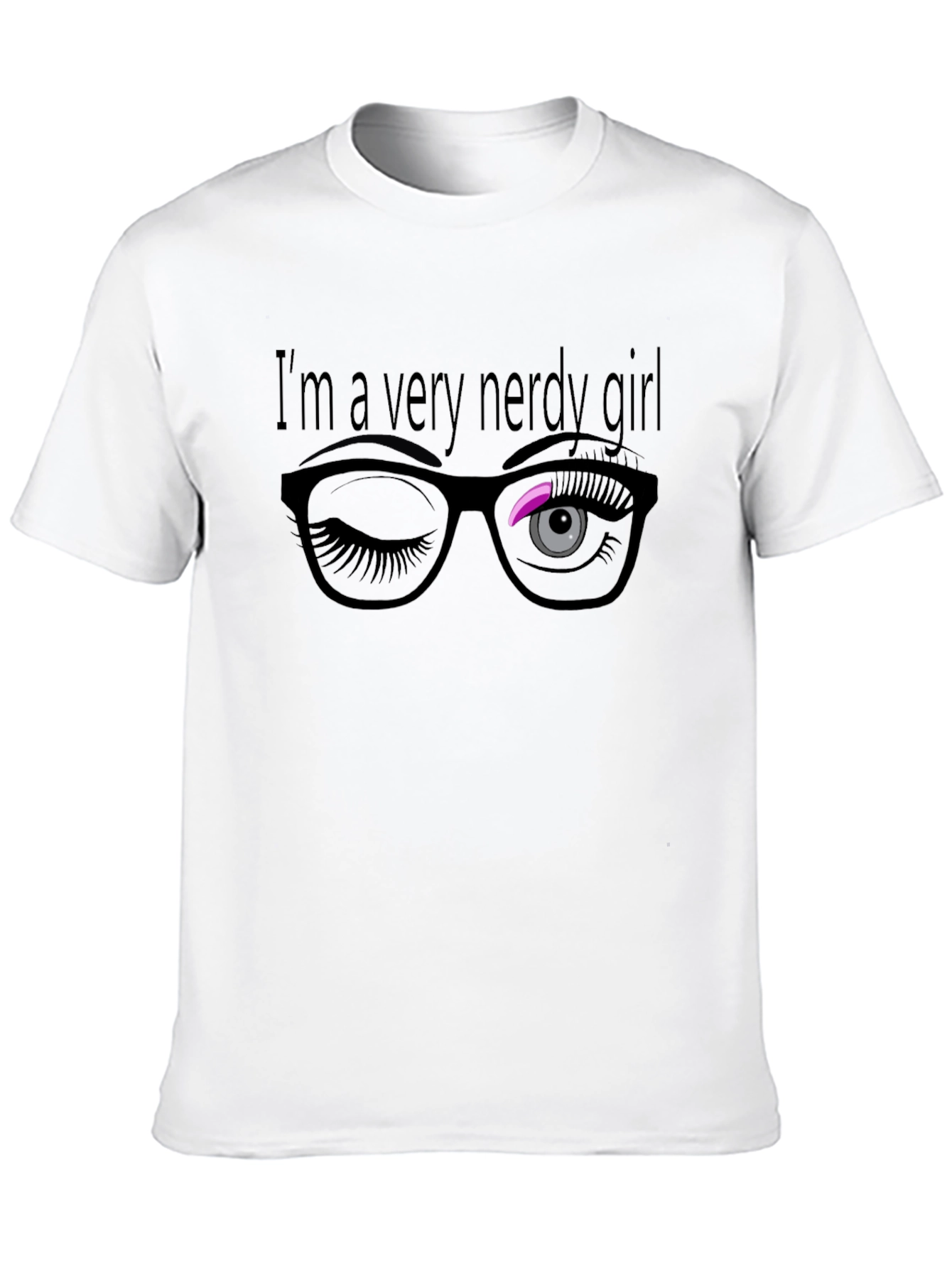 Nerdy Girl Wink T-Shirt