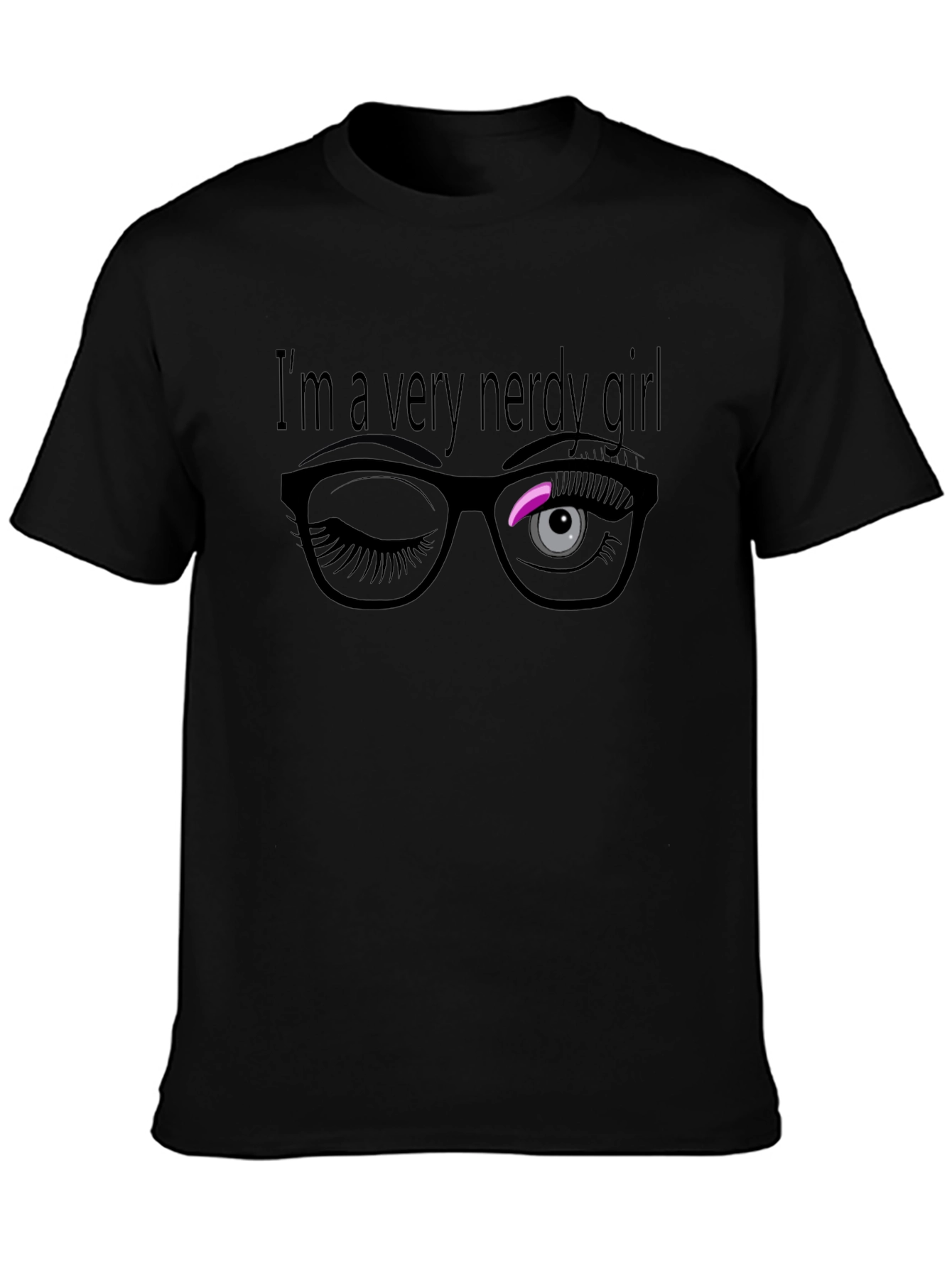 Nerdy Girl Wink T-Shirt