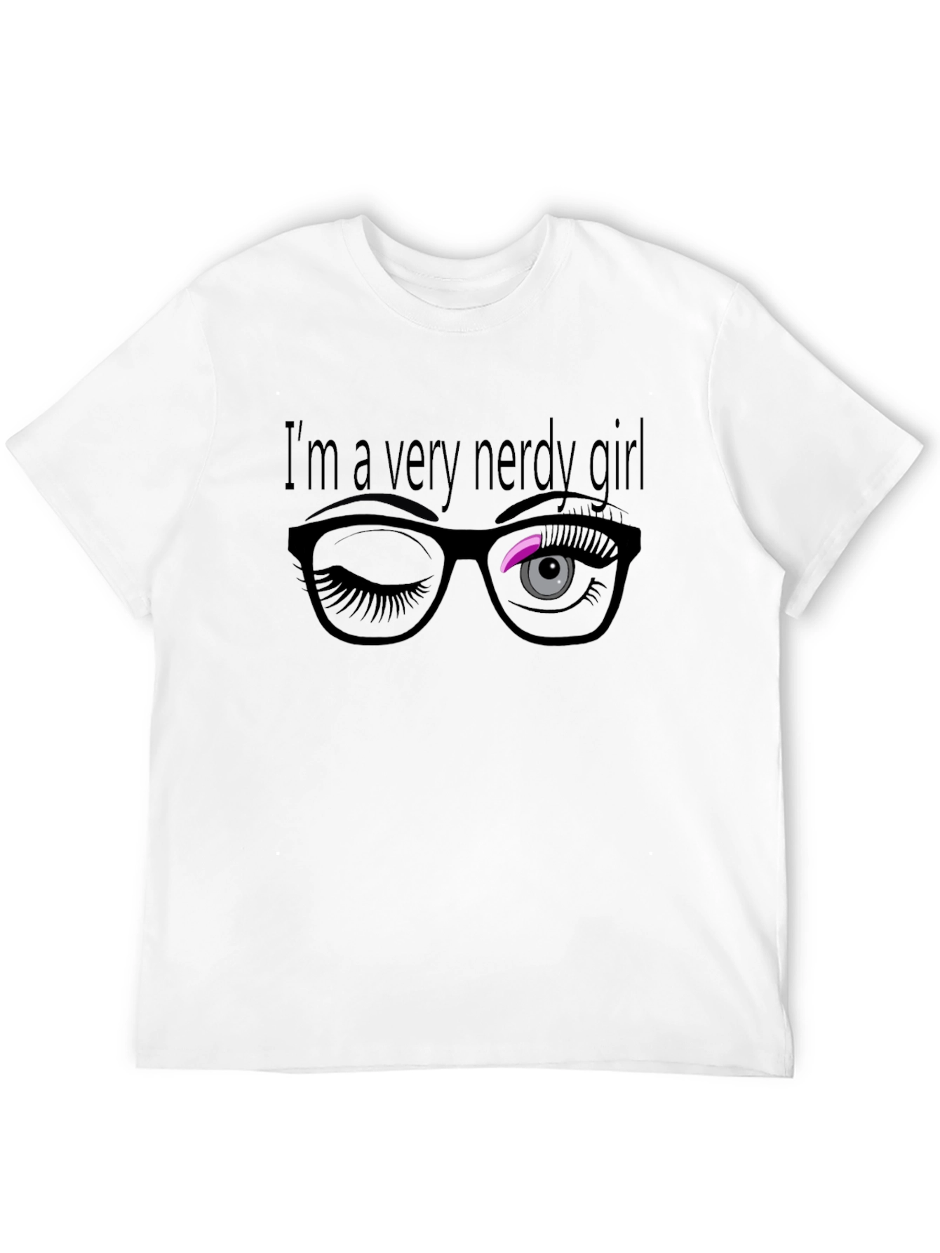 Nerdy Girl Wink T-Shirt