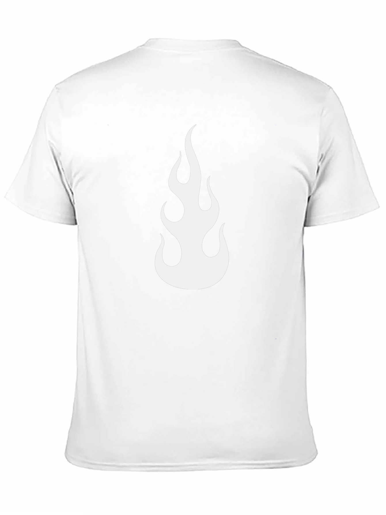 Flame Graphic Tee - Black Cotton Casual Shirt