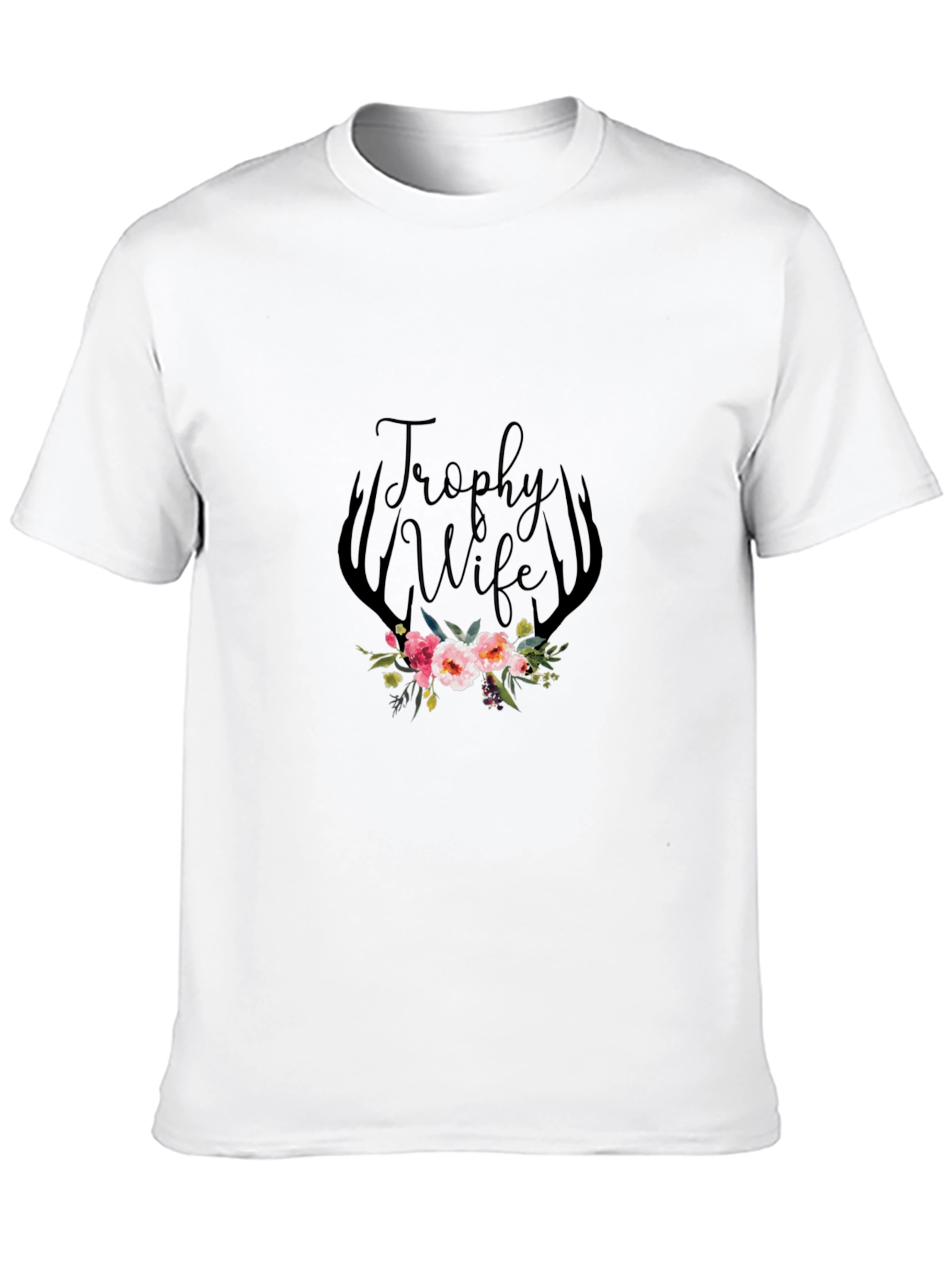 Trophy Wife Floral Antler Graphic Tee