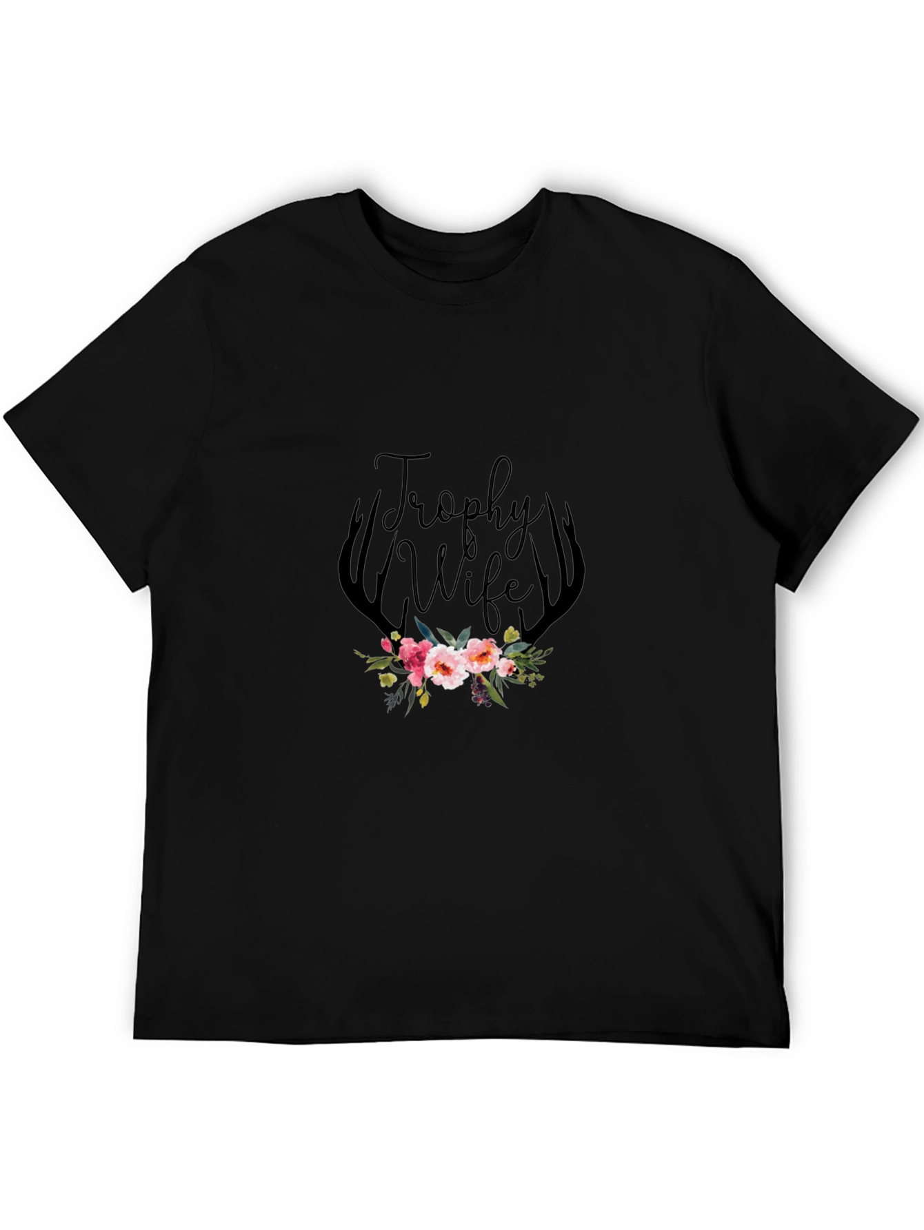 Trophy Wife Floral Antler Graphic Tee