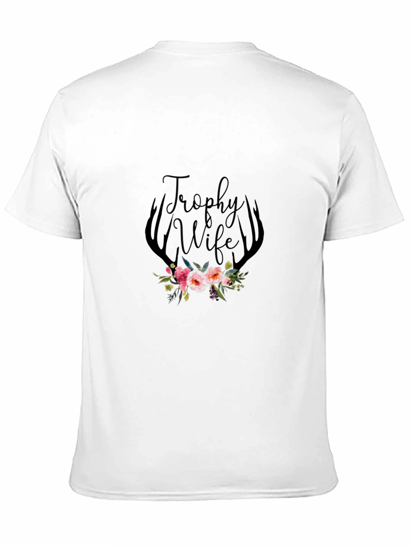 Trophy Wife Floral Antler Graphic Tee