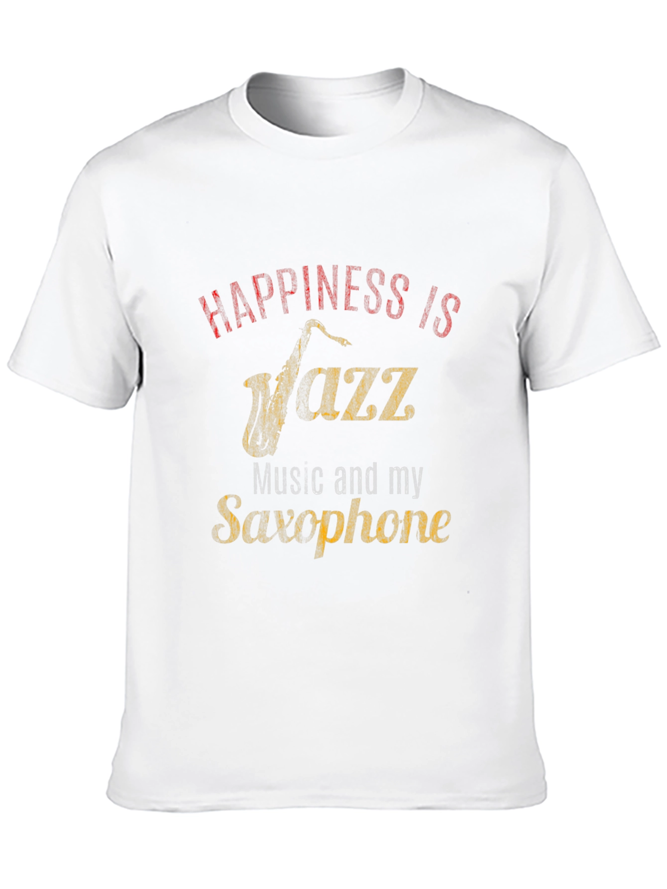 Jazz Music Saxophone Black T-Shirt