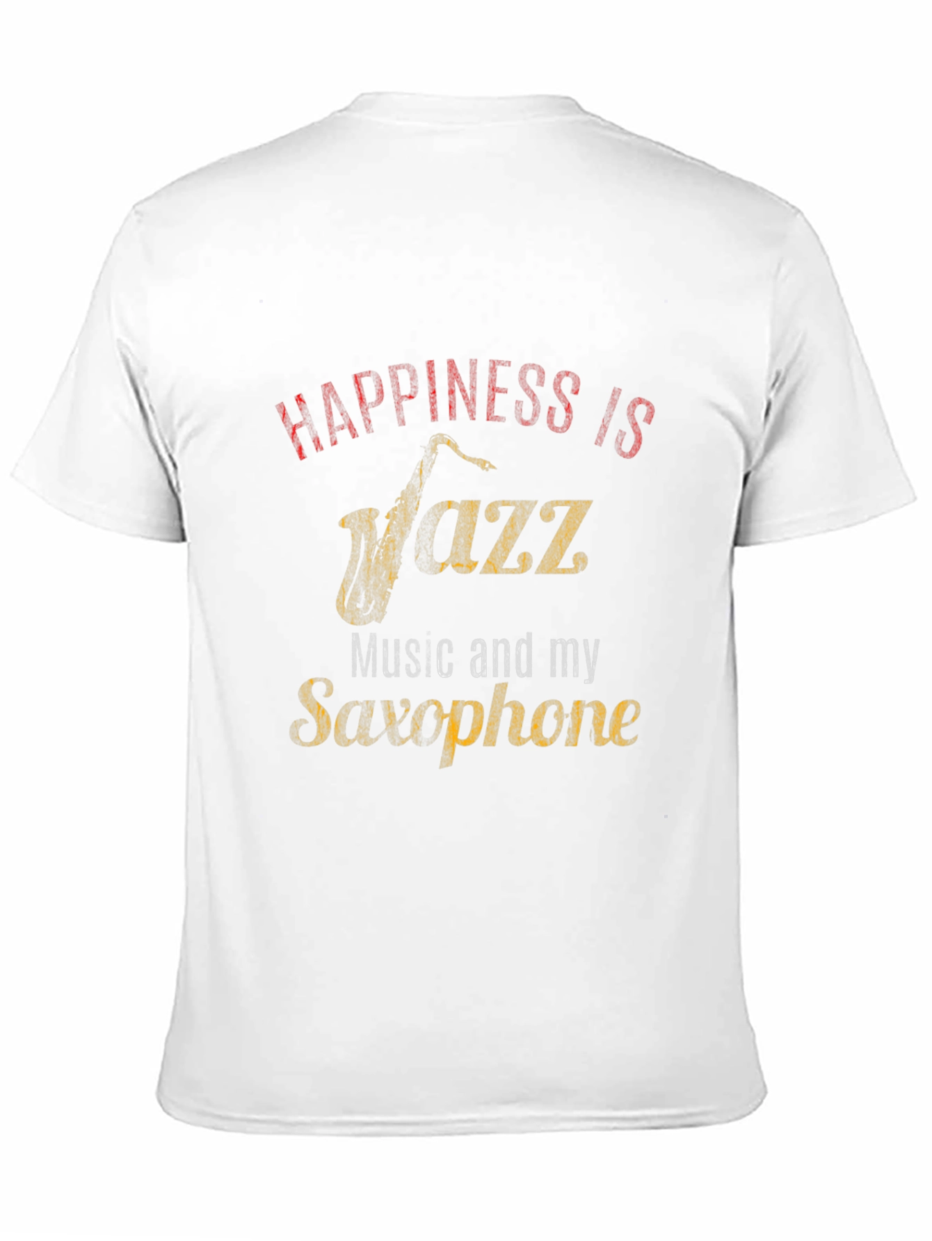Jazz Music Saxophone Black T-Shirt