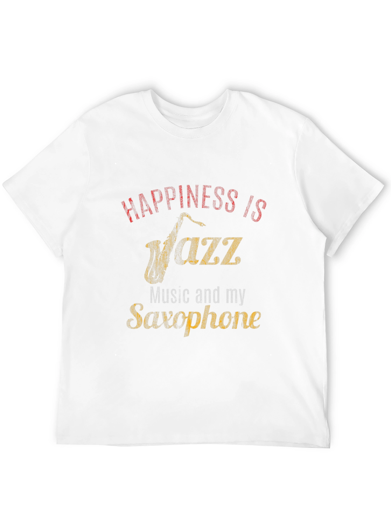 Jazz Music Saxophone Black T-Shirt