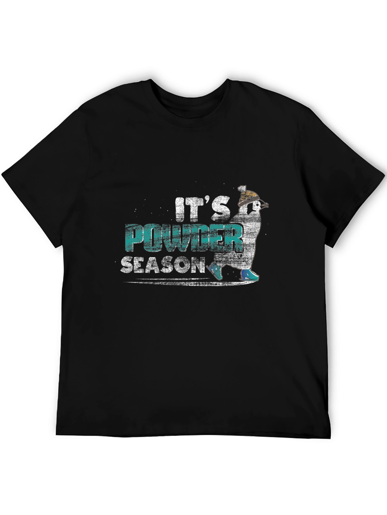 Its Powder Season Black T-Shirt