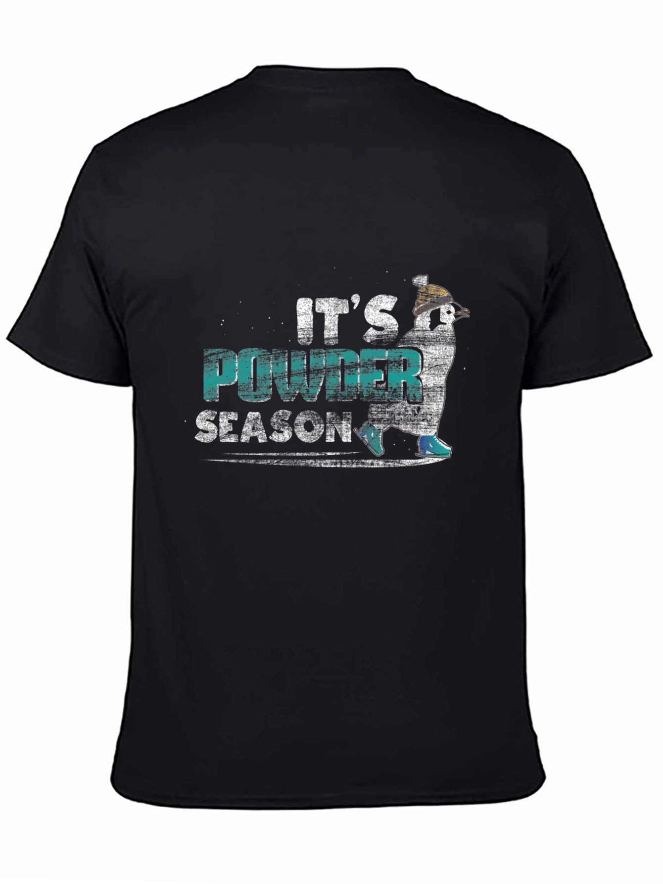 Its Powder Season Black T-Shirt